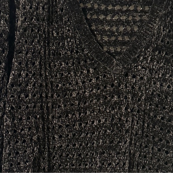 Express Open-Stitch Sweater in Black - Picture 4 of 6